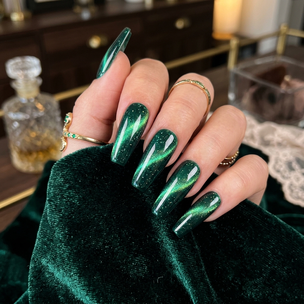 Emerald Magnetic Cat-Eye